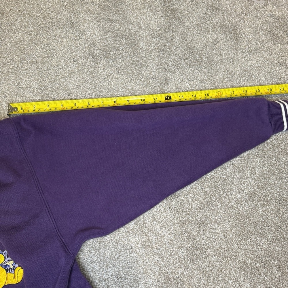 Disney 90's Vintage Winnie The Pooh Wmn Sz Medium Crewneck Purple Embroidered - Picture 10 of 11
